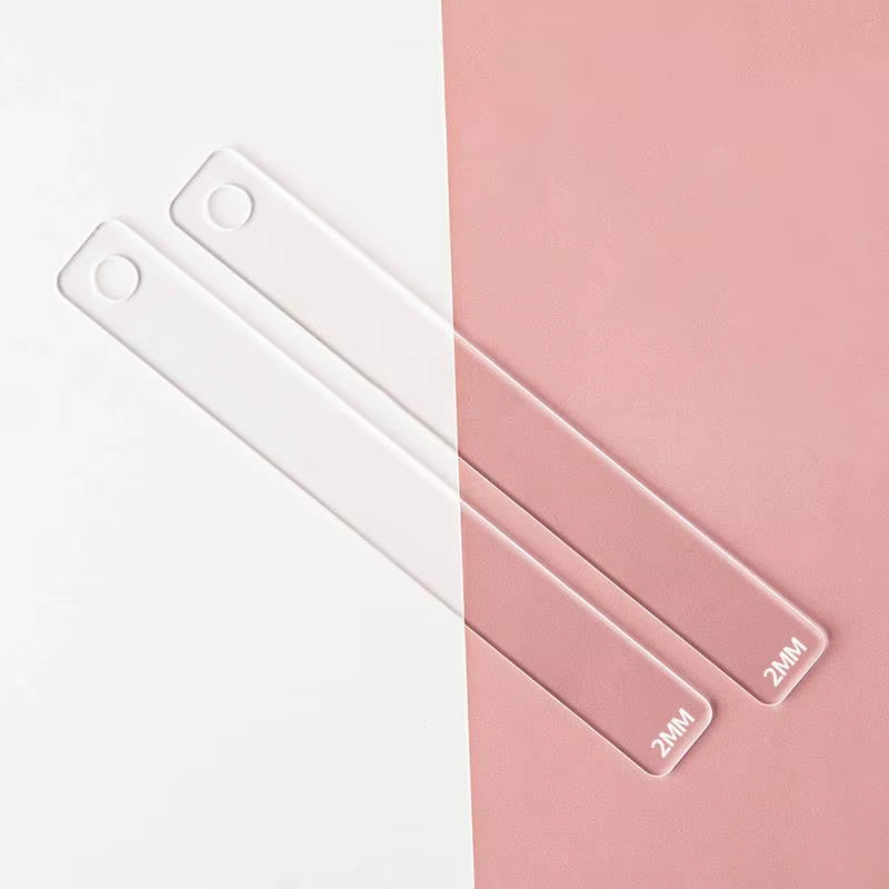 2Pcs/Set Clay Ruler Acrylic Soft Pottery Polymer Clay Thickness Ruler Roller Guide Rail DIY Earrings Jewelry Pendant Making Tool