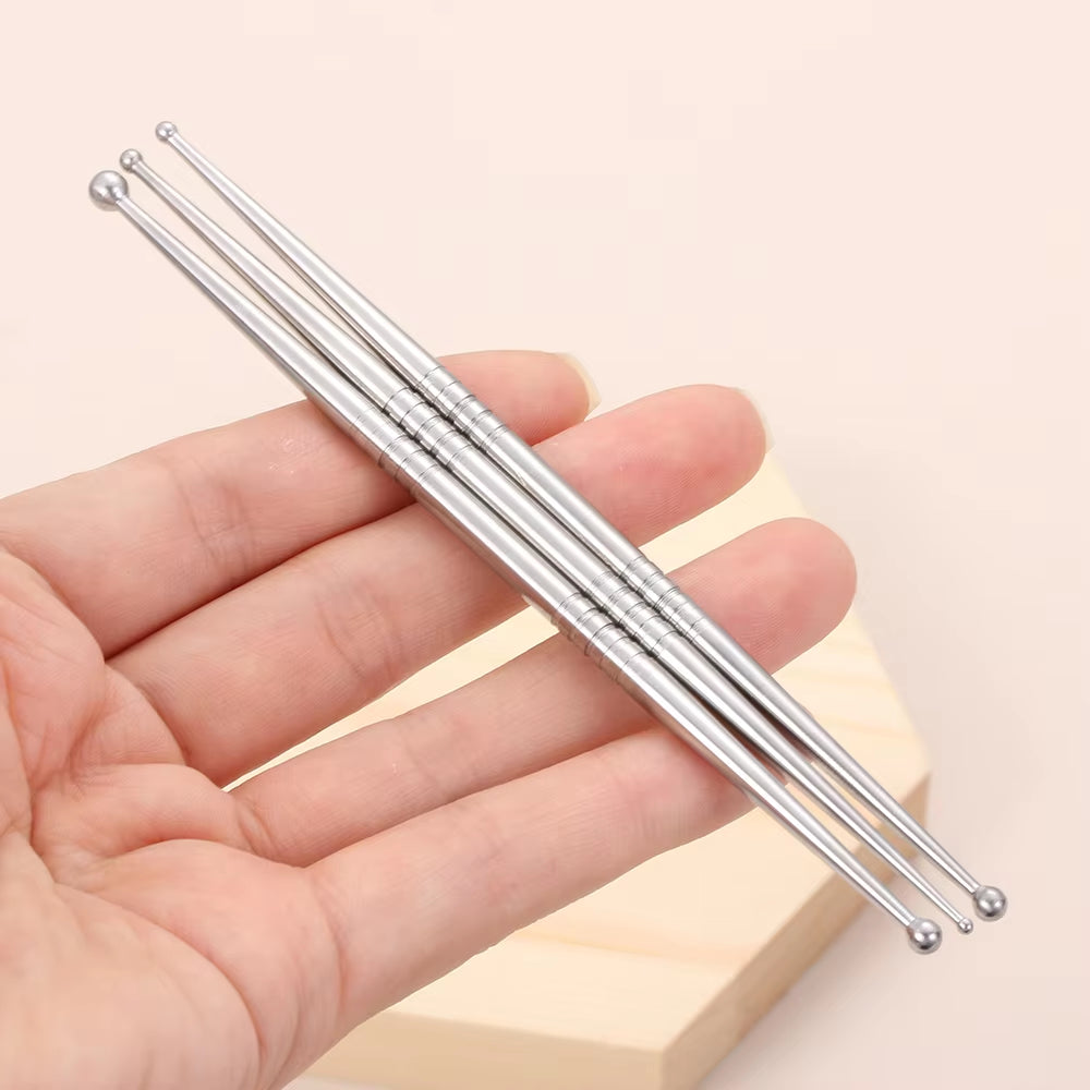 3Pcs/Set Carving Rod Stainless Steel Pottery Clay Double Head Sculpture Pottery Model Model Clay Sculpting Tools Kit