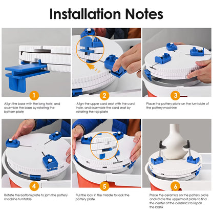 Pottery Wheel Clip Tool Pottery Ceramic Trim Holder Clip Centers Pottery Wheel Plastic round Plate Modelling Repair Tools