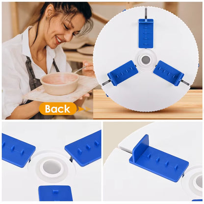 Pottery Wheel Clip Tool Pottery Machine Clamp and Ceramic Art Repair Tool Pottery Teaching Turntable Clamp for Ceramic Beginners