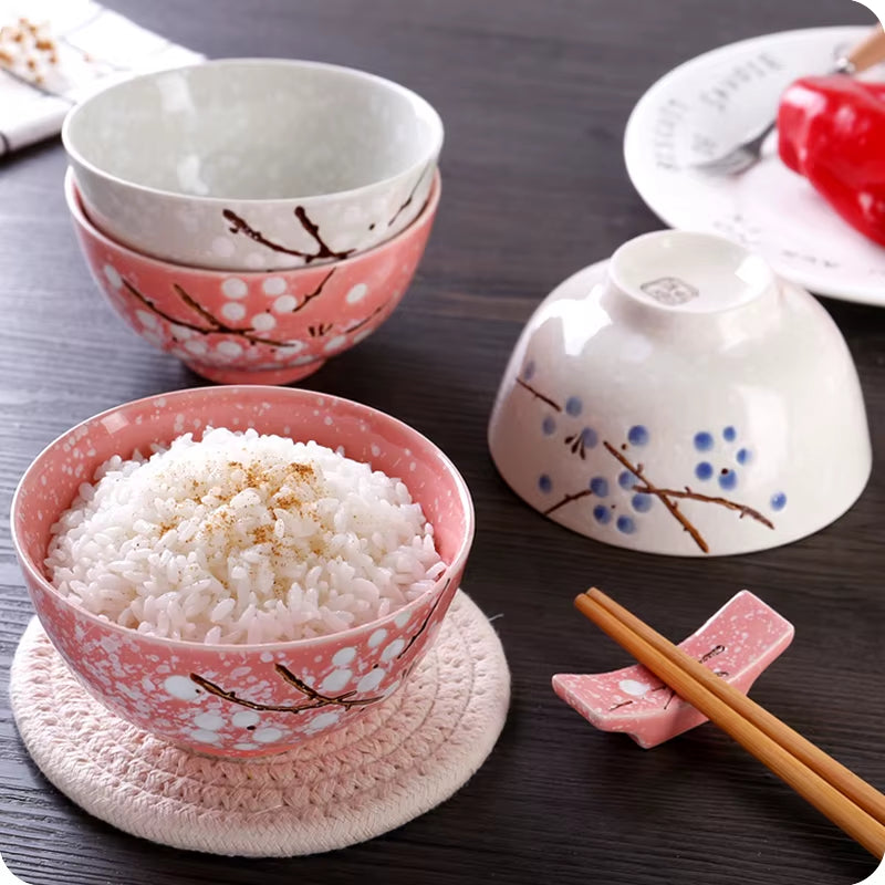 1Pc Underglaze Japanese Style Ceramic Bowl Creative Home Child Rice Bowl