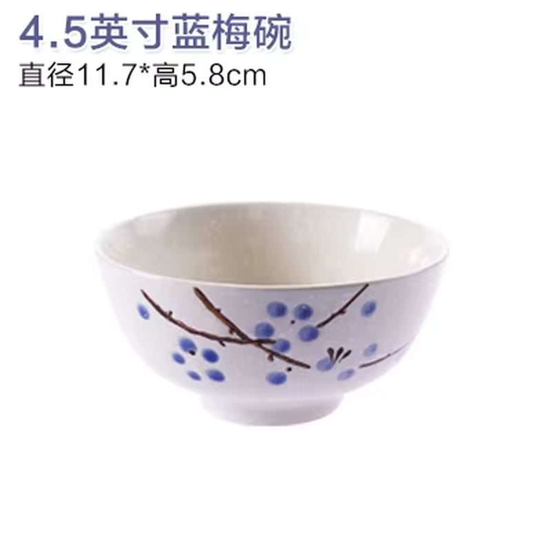 1Pc Underglaze Japanese Style Ceramic Bowl Creative Home Child Rice Bowl