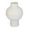 12" Handmade White Ceramic Vase