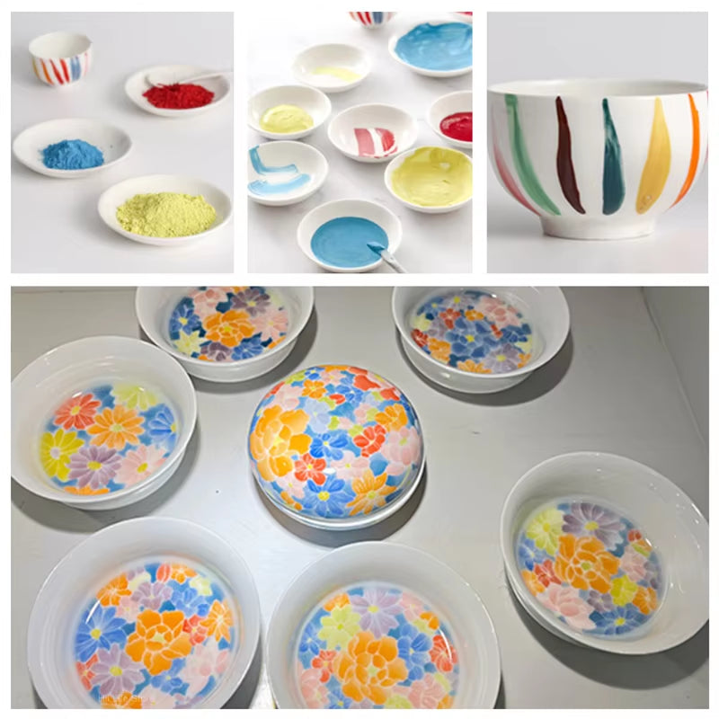 24-Color Pottery Underglaze Color Ceramic Toner Painting Pigment Medium Temperature Glaze Powder DIY Ceramic Coloring Tool