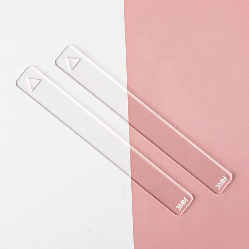 2Pcs/Set Clay Ruler Acrylic Soft Pottery Polymer Clay Thickness Ruler Roller Guide Rail DIY Earrings Jewelry Pendant Making Tool