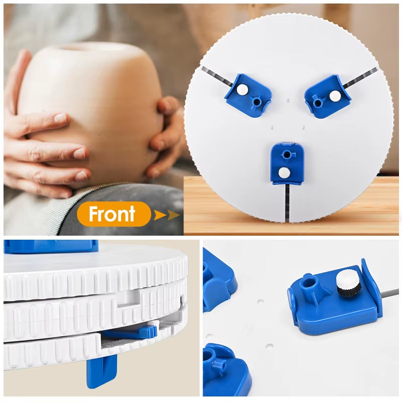 Pottery Wheel Clip Tool Pottery Machine Clamp and Ceramic Art Repair Tool Pottery Teaching Turntable Clamp for Ceramic Beginners